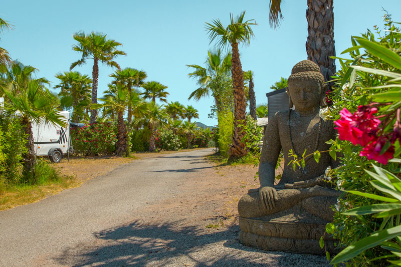 Stellplatz für Wohnwagen, Campingplatz an der Côte d'Azur mit Privat