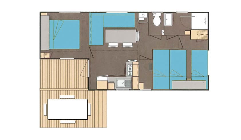 Plan du mobil home Cottage