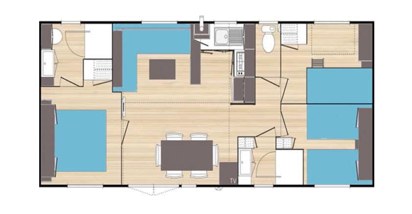 Plan du mobil home Master Suite