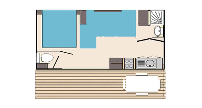 Plan du mobil home Mini Suite Confort