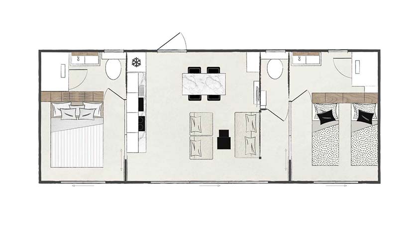 Plan Mobil-home Key West Signature